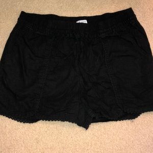 Black Linen Susina shorts